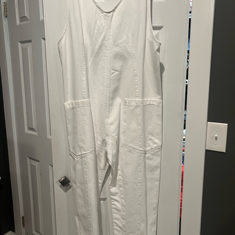 We The Free Cream Sleeveless Jumpsuit